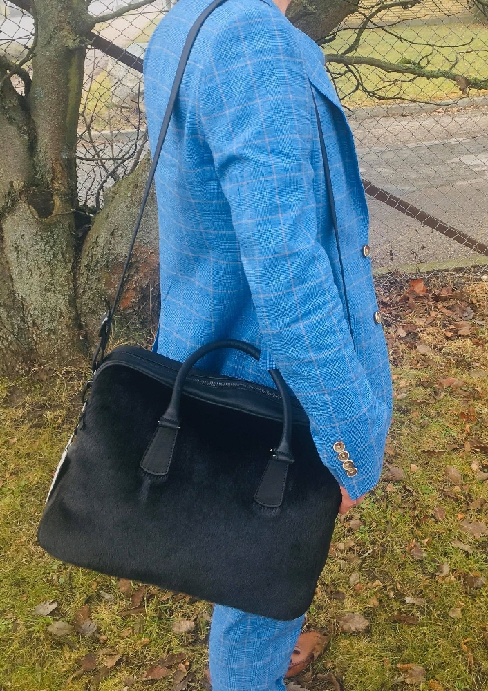 Business Bag, Black Seal Skin - Image 9