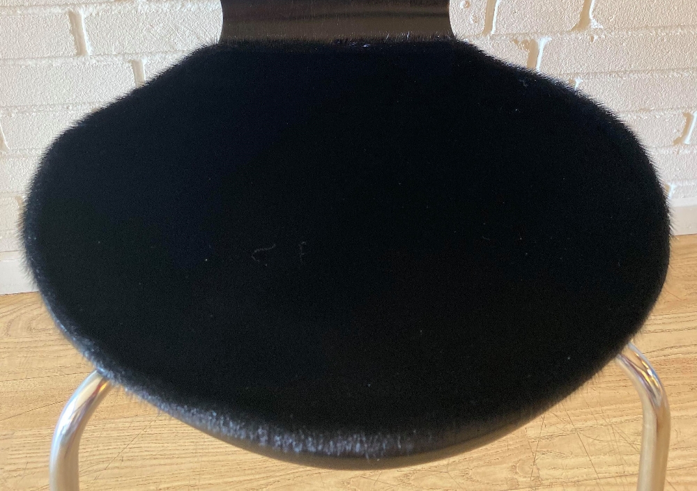 Cushion, Sealskin, Black - Image 4