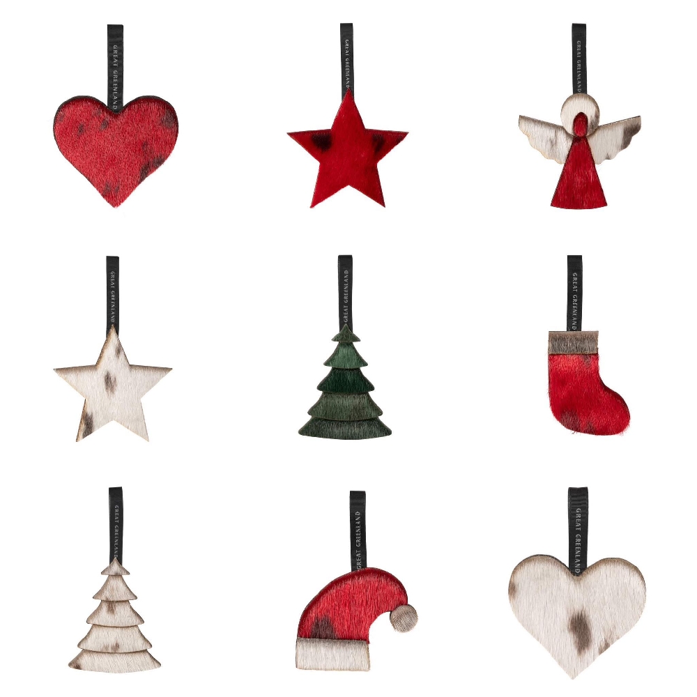 Wooden Christmas Decoration - Heart, Red - Image 3
