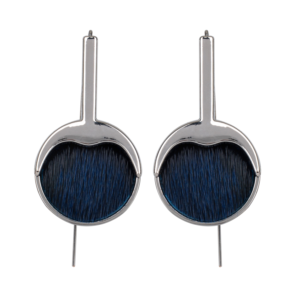 Jewellery set with Seal skin - Silver/Navy - Image 2