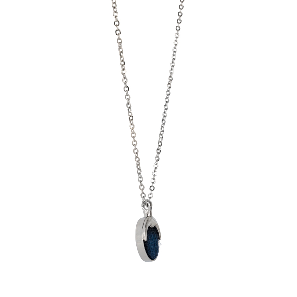 Jewellery set with Seal skin - Silver/Navy - Image 5