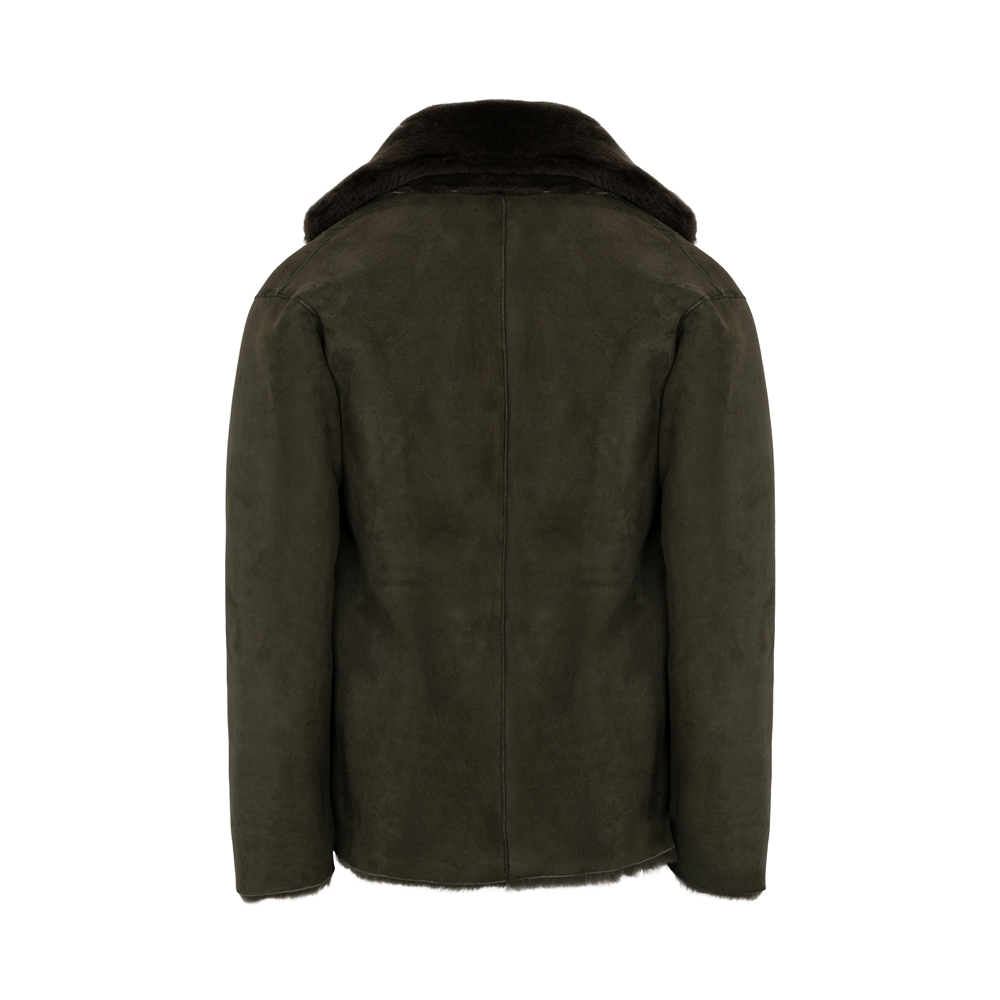 Ivalu Shearling Jacket, Green - Image 5