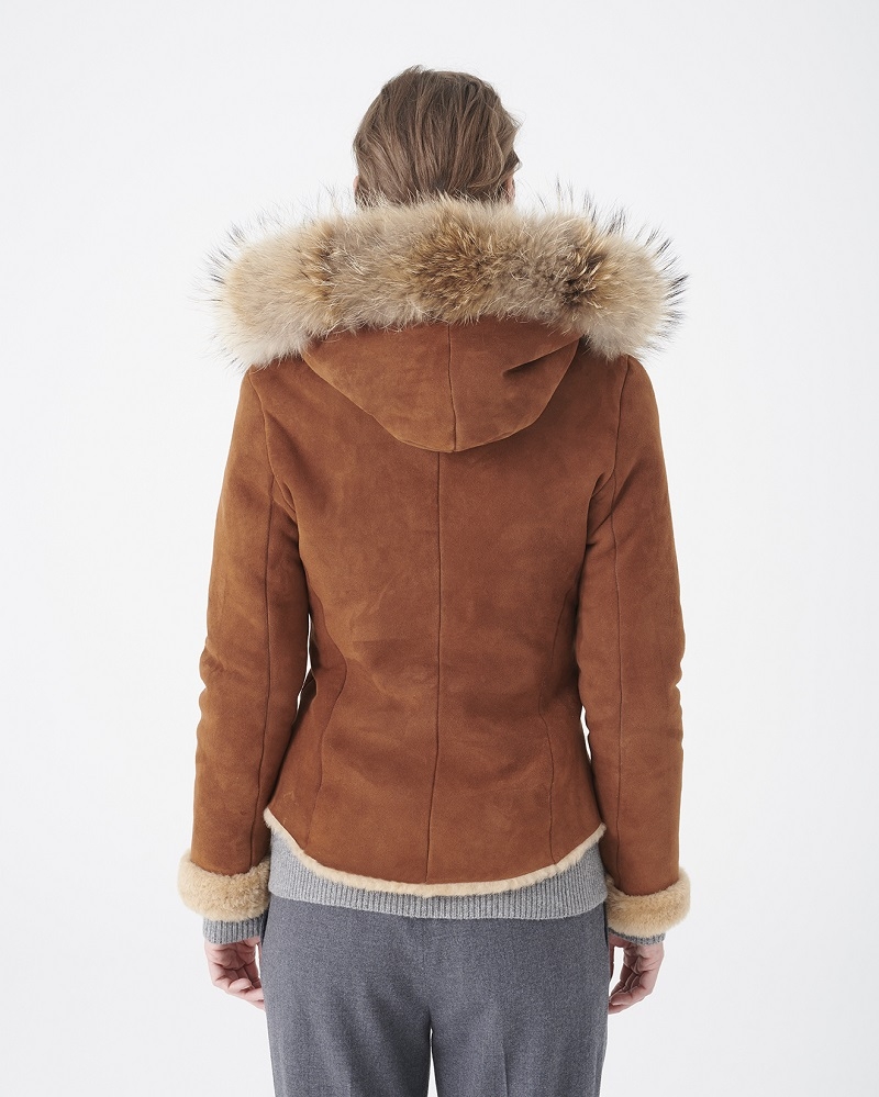 Shearling jacket, Cognac - Image 7