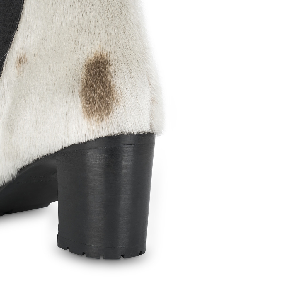 NINA, Black Ankle Boot, Natural Leather - Image 7