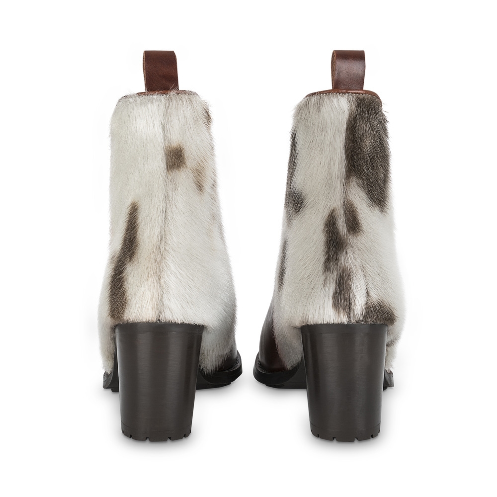 NINA, Brown Ankle Boot, Natural Leather - Image 4