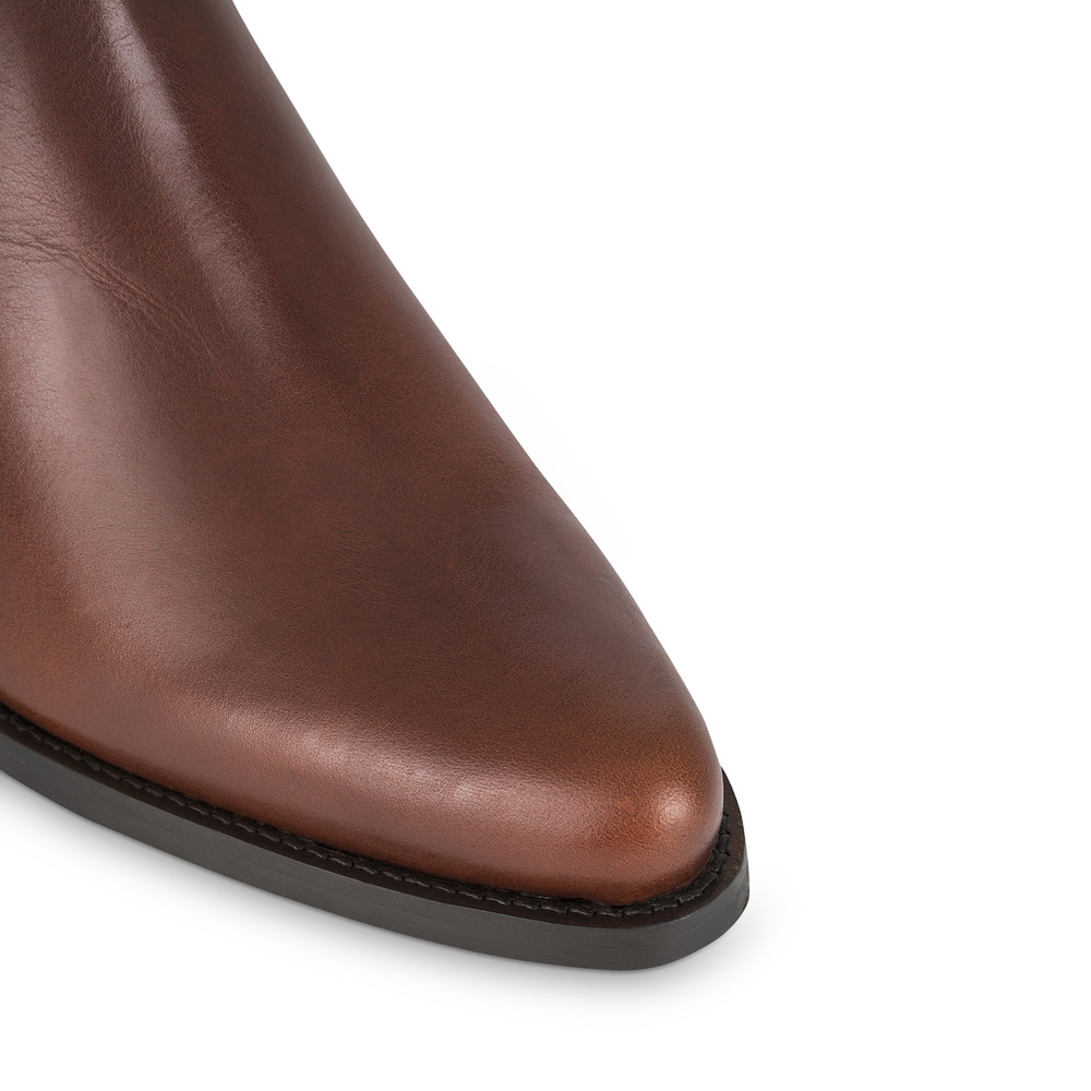 NINA, Brown Ankle Boot, Natural Leather - Image 6
