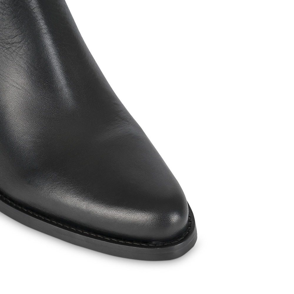 NINA, Black Ankle boot, Black Leather - Image 6