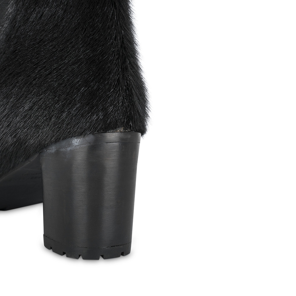 NINA, Black Ankle boot, Black Leather - Image 7