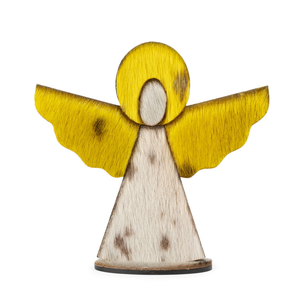 Wood Decoration - Angel, Yellow/Natural - Image 8