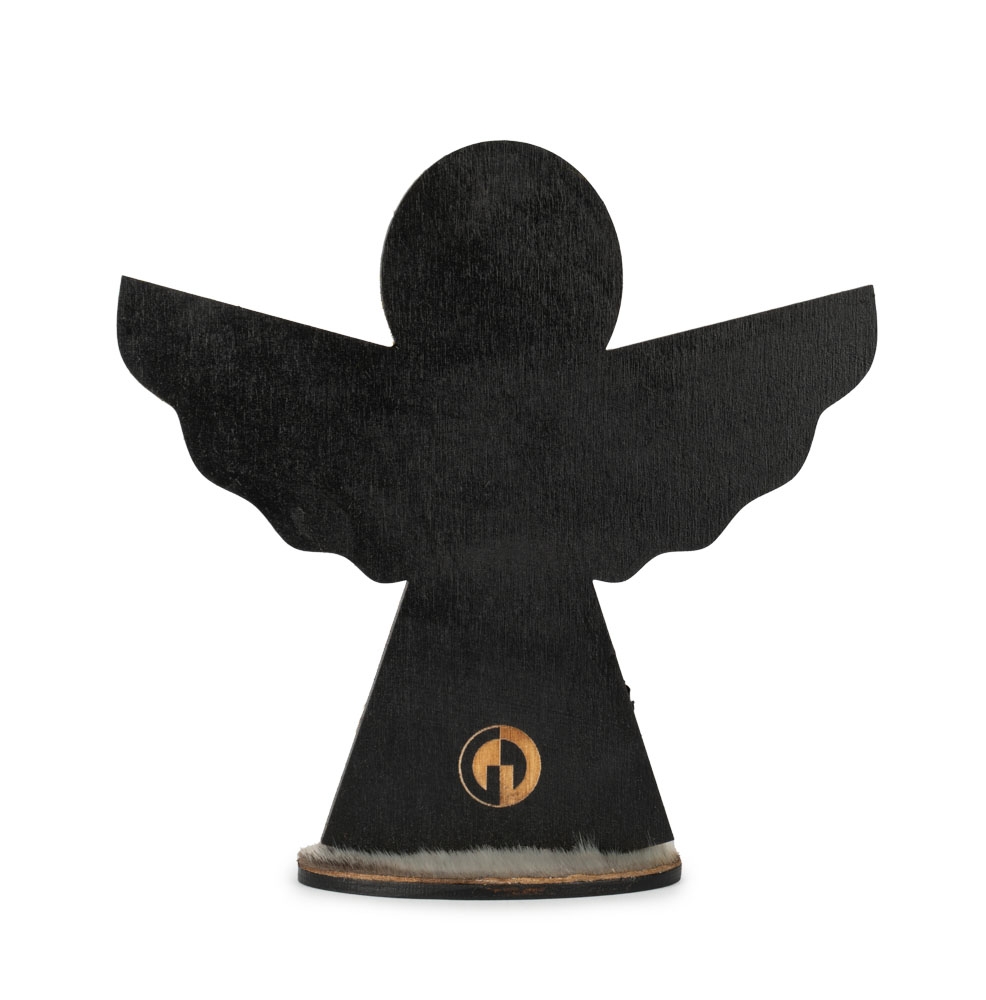 Wood Decoration - Angel, Yellow/Natural - Image 9