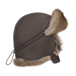 Muskrat Hat, Brown with Muskrat Trim