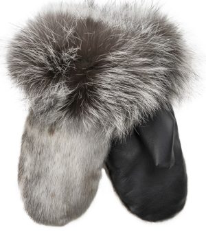 Iluliaq Mittens, Ringed Seal Natural/Leather