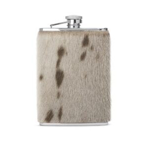 Hip flask with sealskin, Natural