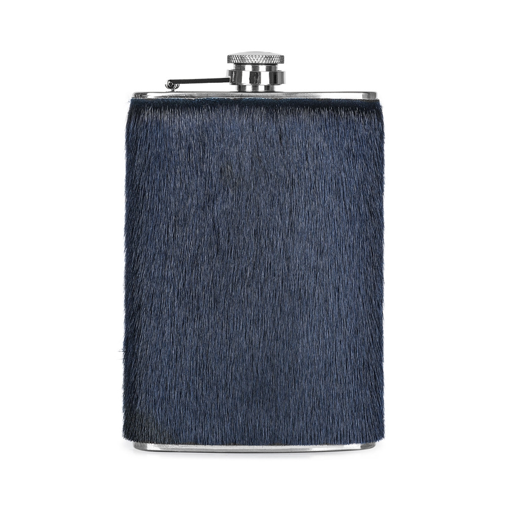 Hip flask with seal skin, Blue