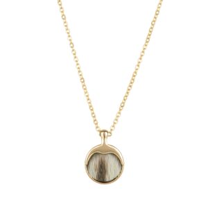 Sealskin Necklace - Gold/Natural