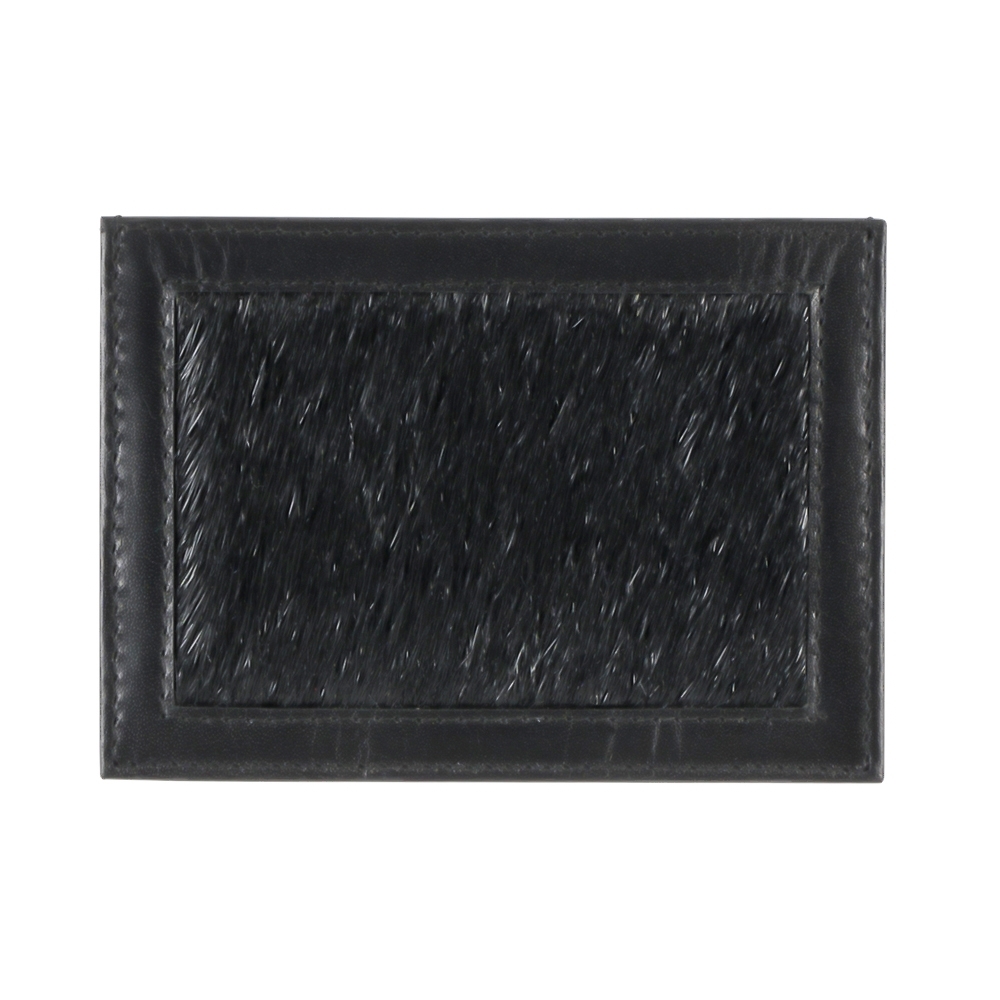 Card holder with Seal skin, Black Harp Seal