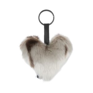 Heart Keyring, Natural Sealskin