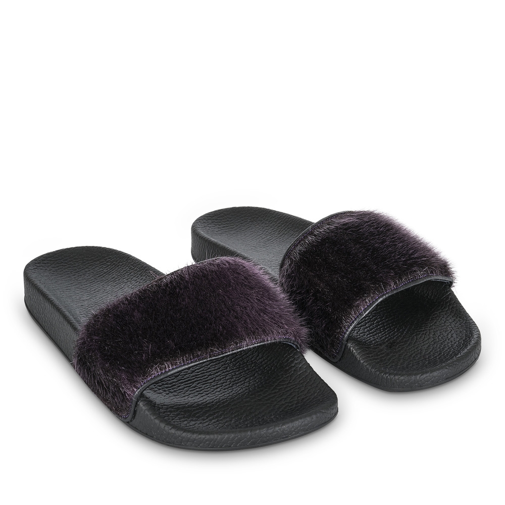 Manuel Sandal with Purple Sealskin