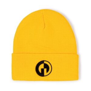 GG Knitted Beanie, Yellow