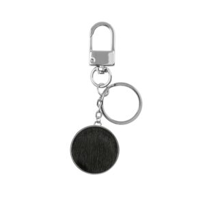 Round GG Keyring, Black
