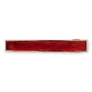 Hair Clip, Gold Red Narrow