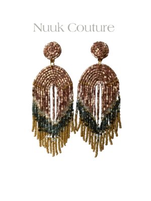 Nuuk Pearl Earrings - Beige and Gold