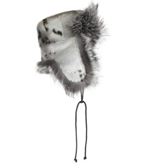 Greenland's Beanie, Natural with Silver Fox