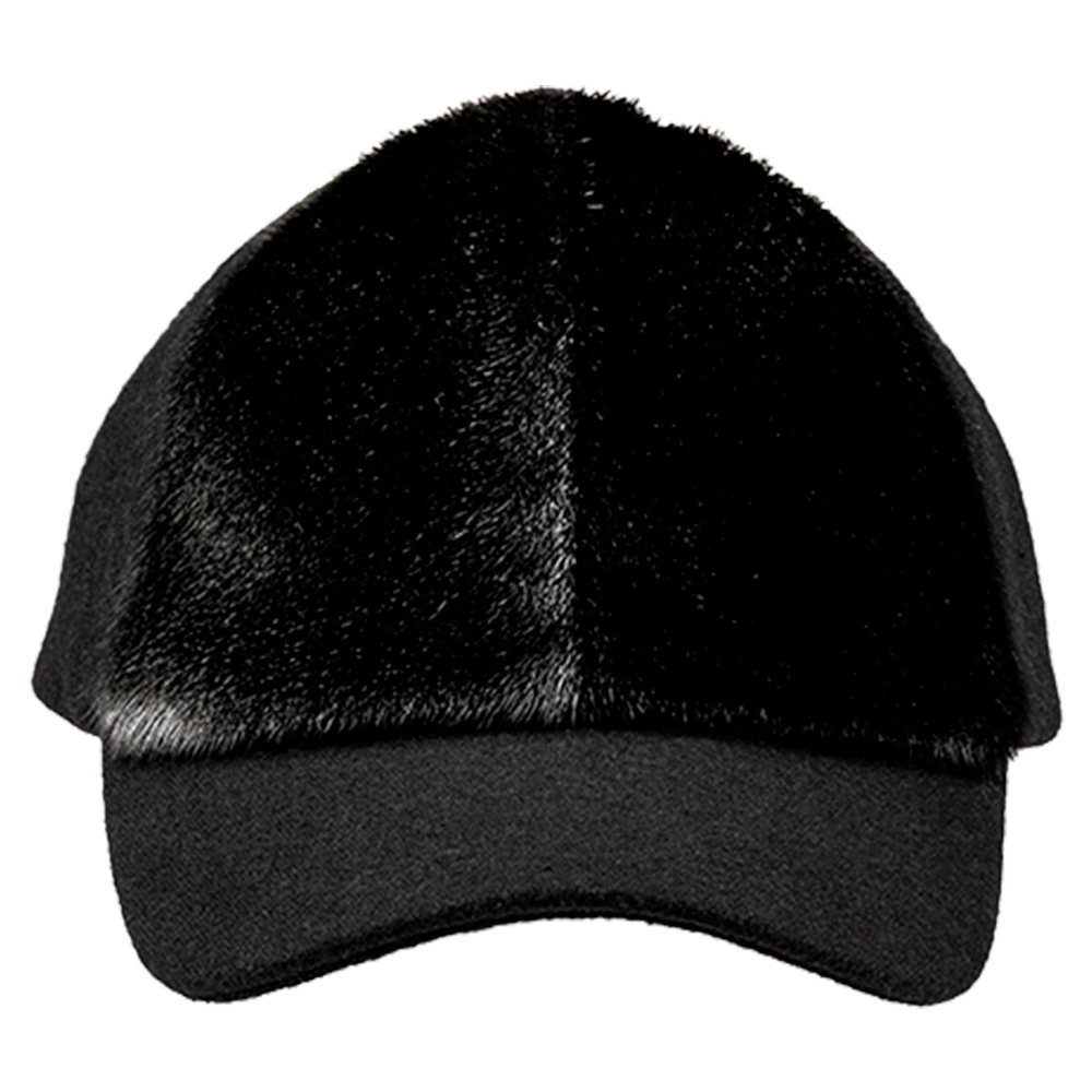 Cap with Seal fur - Black - Image 8