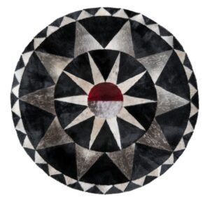 Round Rug Black 148x148 cm.