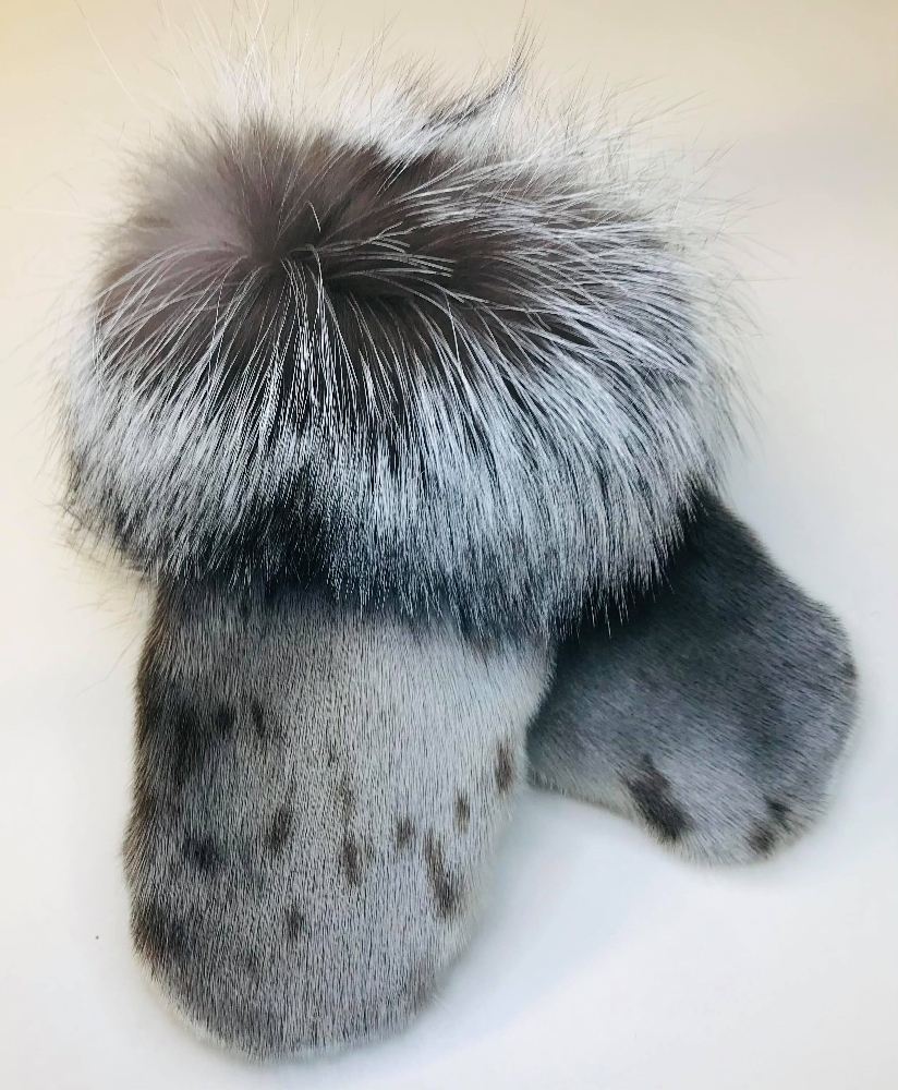 Iluliaq Mittens, Harp seal Natural/Leather - Image 4