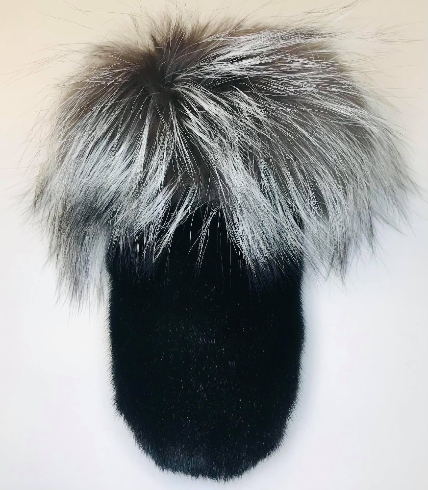 Iluliaq Mittens, Black/Leather - Image 4