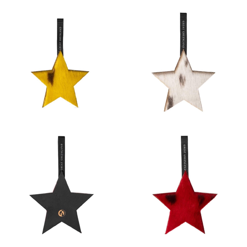 Wooden Christmas Decoration - Star, Yellow - Image 4