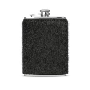 Hip flask with seal skin, Black