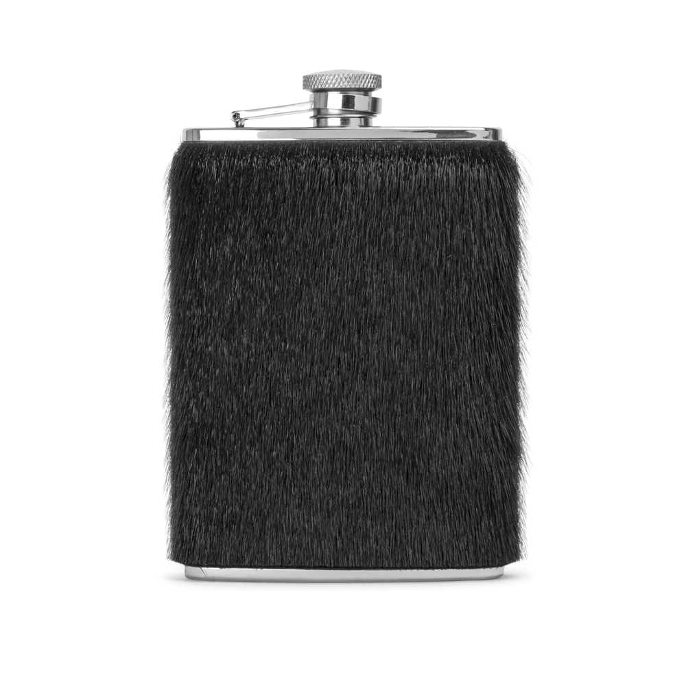 Hip flask with seal skin, Black
