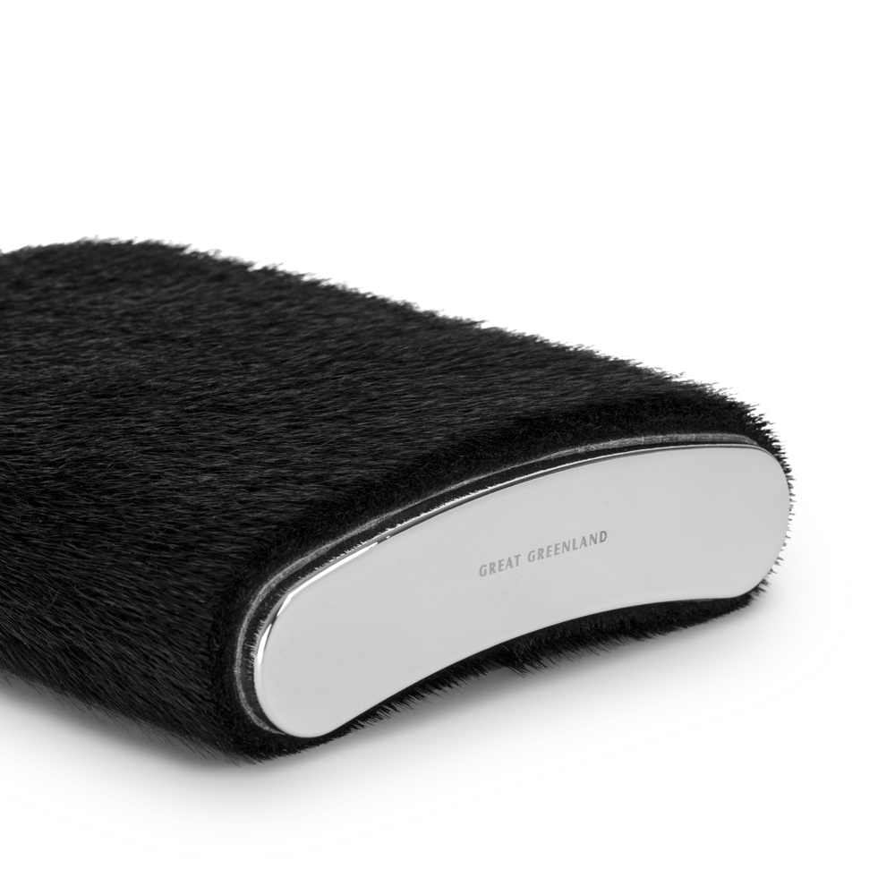 Hip flask with seal skin, Black - Image 3