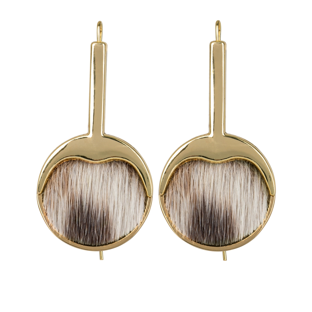 Jewellery Set with Seal Skin - Gold/Natural - Image 2