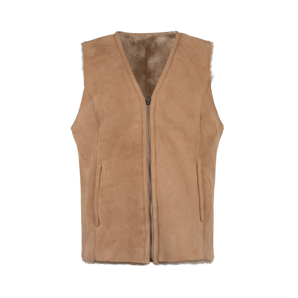 Sava Shearling vest, Sand - Image 2
