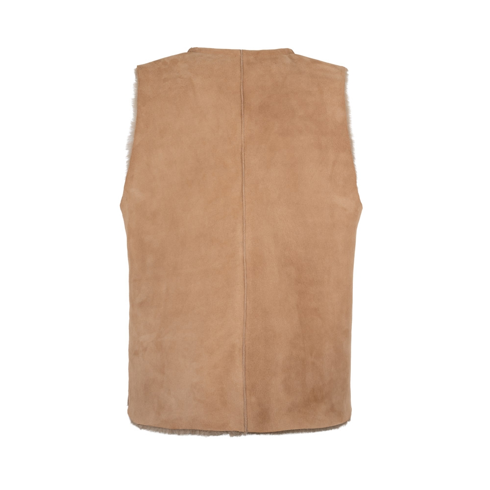 Sava Shearling vest, Sand - Image 3