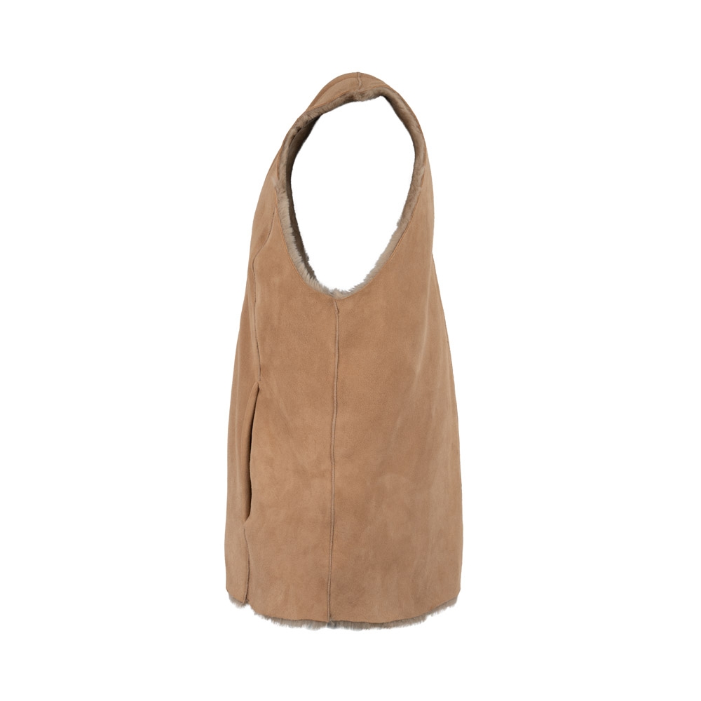 Sava Shearling vest, Sand - Image 4
