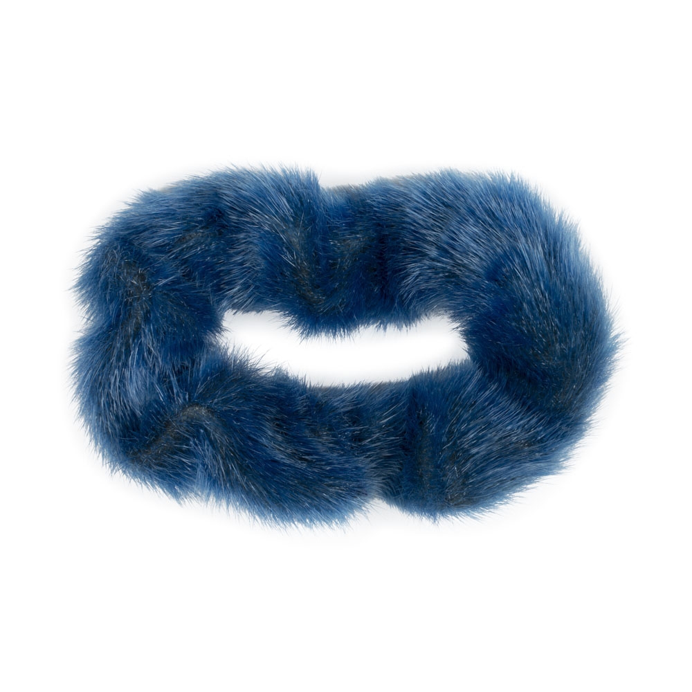 Hair tie/Hair accessory in Seal fur - Blue - Image 3