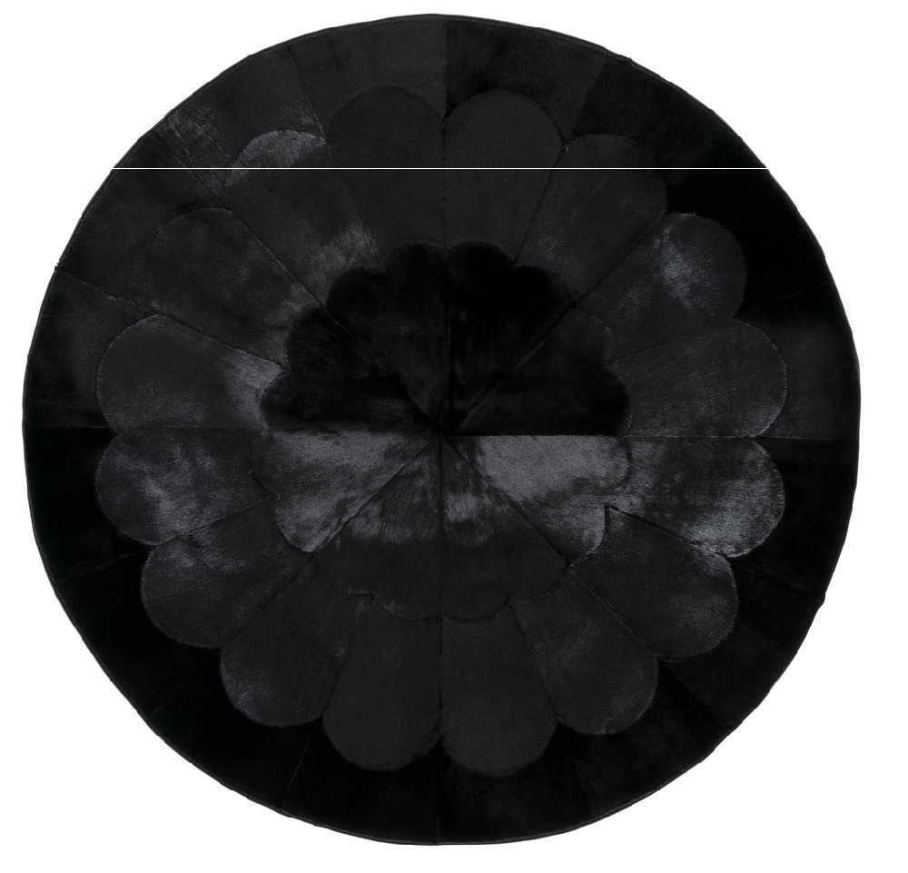 Qajaasat Rug Black 150x150 cm.