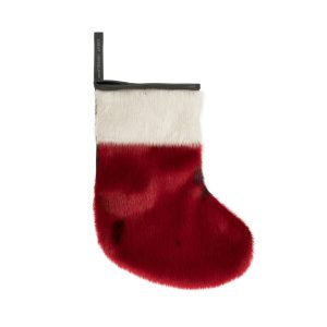Christmas stockings, Red and Natural Seal skin