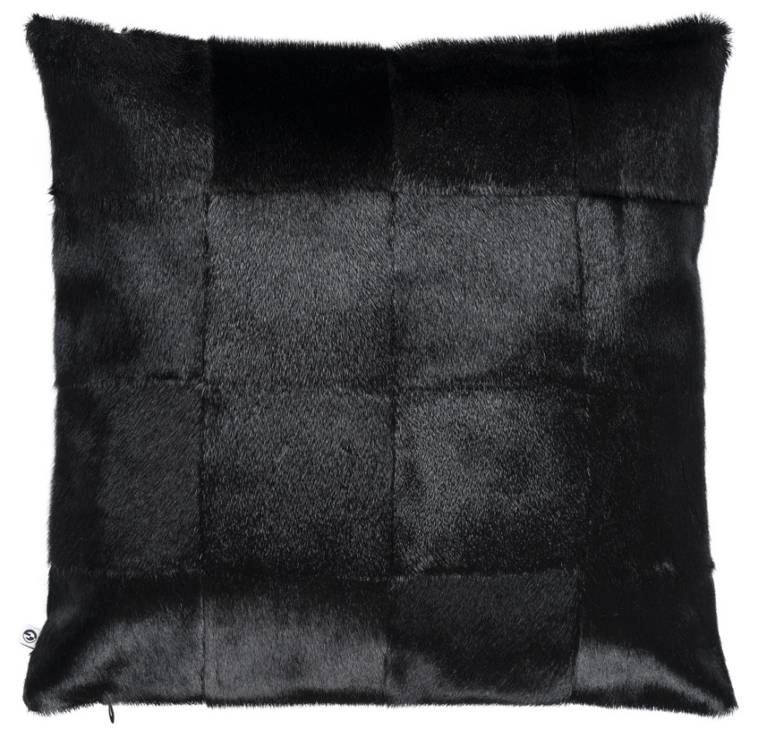 Patch Pillowcase, Black 40x40