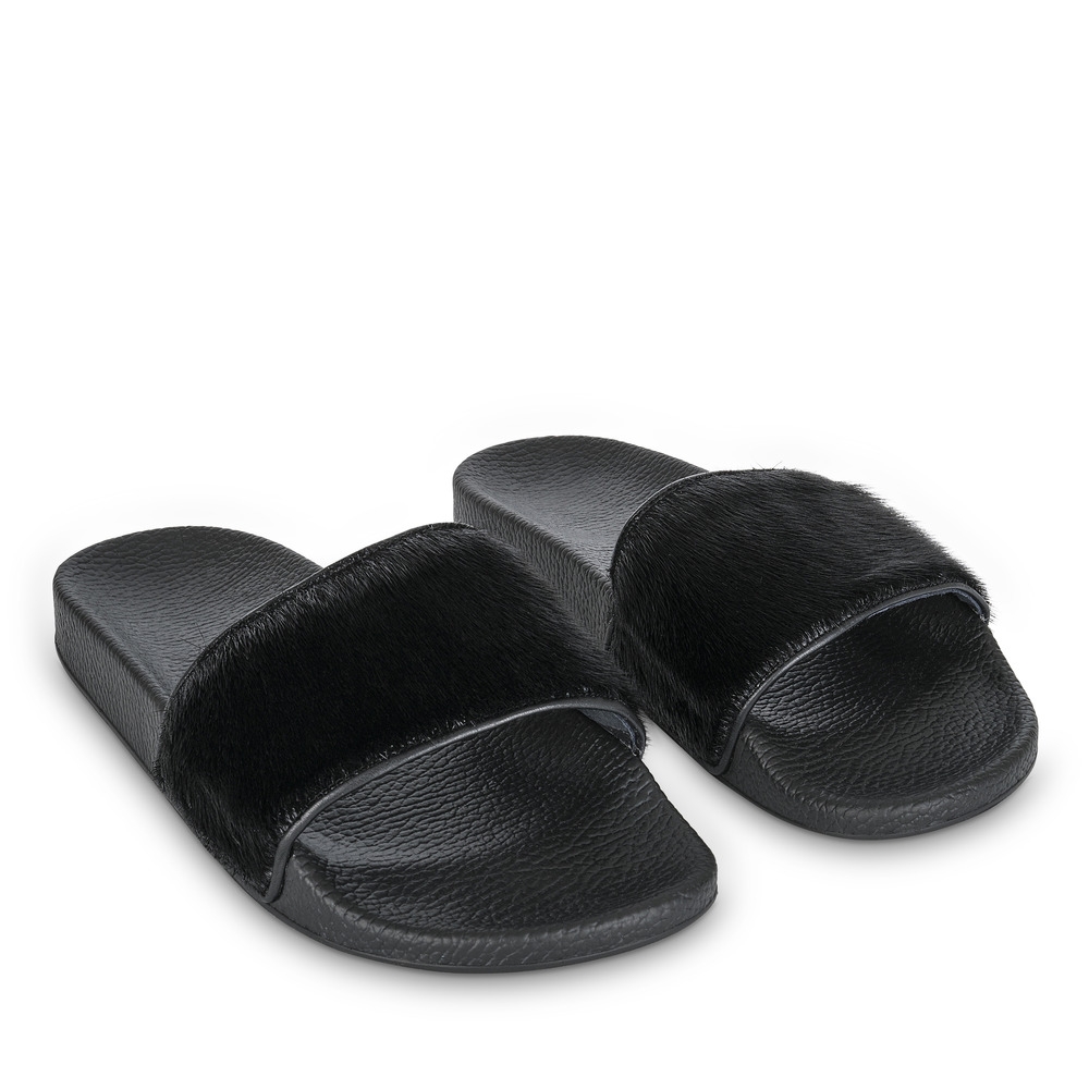 Manuel Sandal with Black Seal Skin