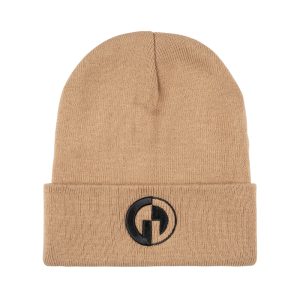 GG Knitted Beanie, Beige