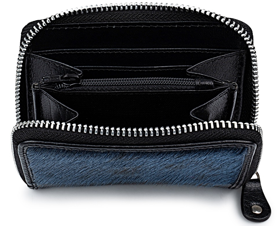 GG Petit Seal Skin Wallet, Blueberry