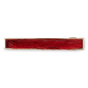 Hair Clip, Gold Red Narrow