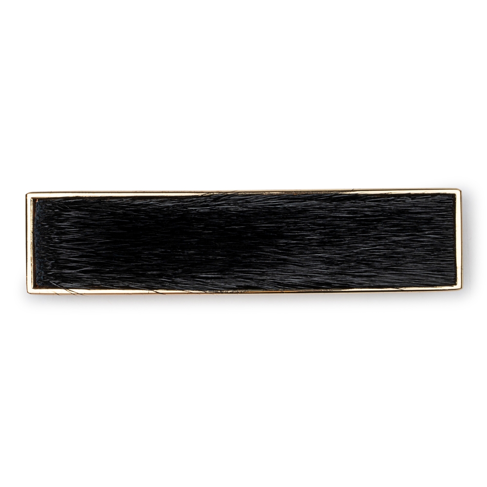 Hair Clip, Gold Black Wide