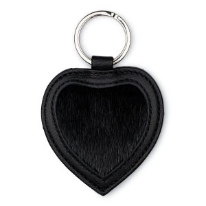 Riley Keyring (Heart) - Black
