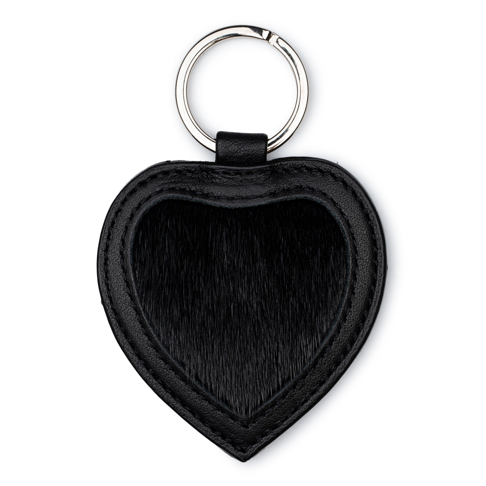 Riley Keyring (Heart) - Black